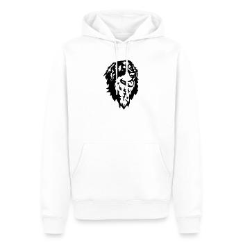 Tête de Hovawart - Sweat à capuche Premium bio Homme - blanc - Devant - Nico (187cm)