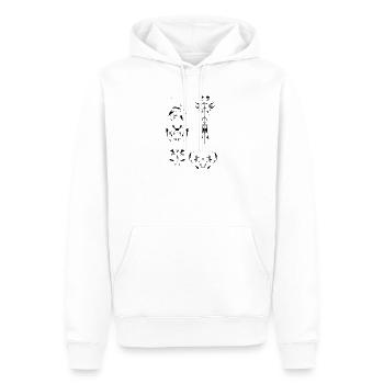 Animaux geometrie origami perroquet crocodile  - Sweat à capuche Premium bio Homme - blanc - Devant - Nico (187cm)