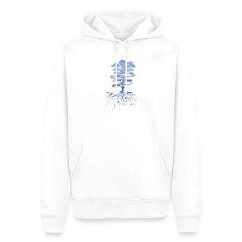 Der Baum - Männer Premium Bio Hoodie - Weiß - Vorne - Nico (187cm)