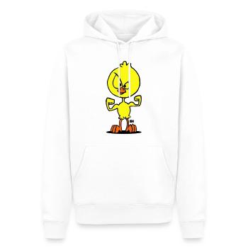 Puissance des poussins - Sweat à capuche Premium bio Homme - blanc - Devant - Nico (187cm)
