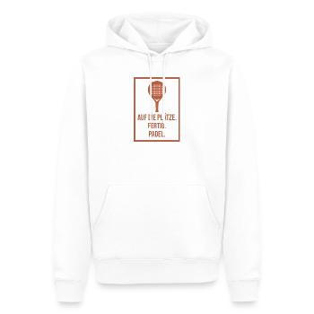 Padel-Tennis Spieler Turnier Training Statement - Männer Premium Bio Hoodie - Weiß - Vorne - Nico (187cm)