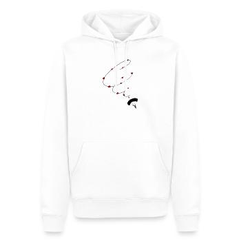 L’amour des parachutistes pour le parachutisme - Sweat à capuche Premium bio Homme - blanc - Devant - Nico (187cm)