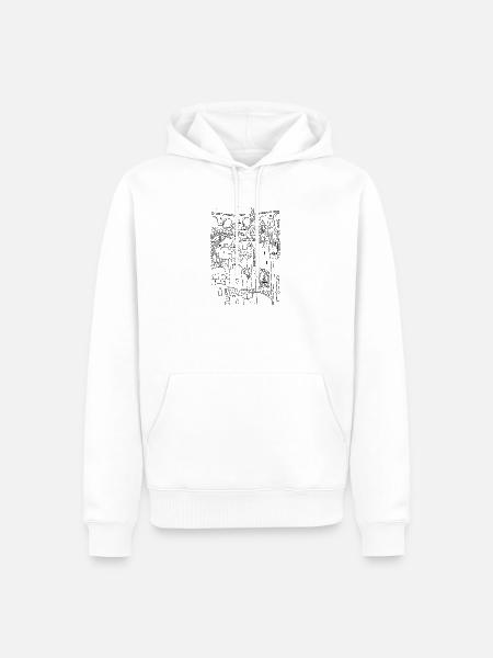 Görlitz Potpourri schwarz - Männer Premium Bio Hoodie - Weiß