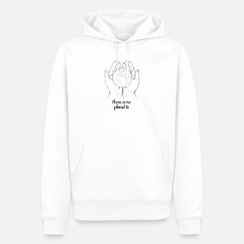 There is no planet b - Männer Premium Bio Hoodie - Weiß