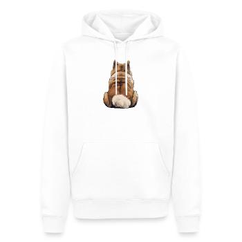 Akita - Men’s Premium Organic Hoodie - white - Front - Nico (187cm)