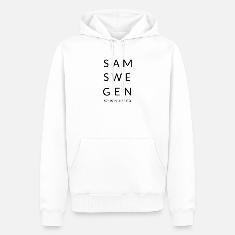 Samswegen noir - Sweat à capuche Premium bio Homme - blanc