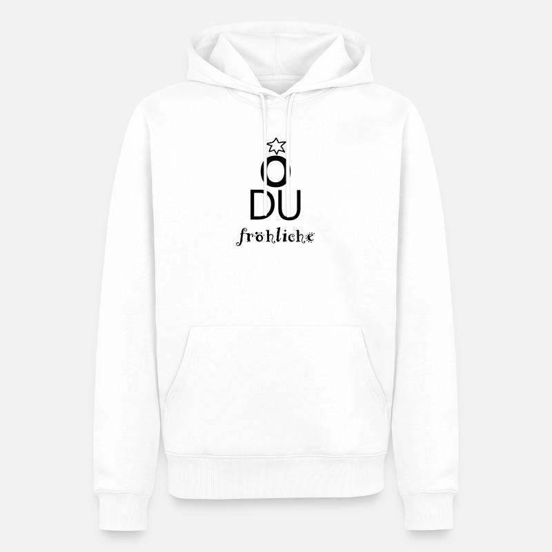 Ô joyeux joyeux - Sweat à capuche Premium bio Homme - blanc