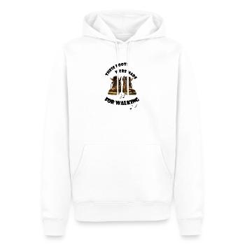 Bottes en cuir brut Bottes Vintage Look pour la marche - Sweat à capuche Premium bio Homme - blanc - Devant - Nico (187cm)