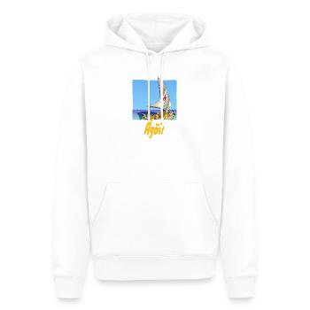 Ägäis - Männer Premium Bio Hoodie - Weiß - Vorne - Nico (187cm)