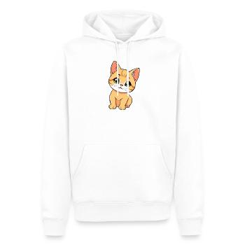 Cute cat - Men’s Premium Organic Hoodie - white - Front - Nico (187cm)