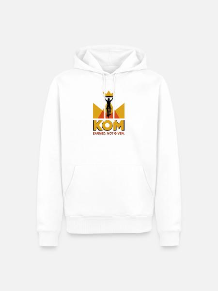 Radfahrer KOM Krone Logo Geschenk - Männer Premium Bio Hoodie - Weiß