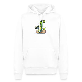 Gamer Zucchini - Männer Premium Bio Hoodie - Weiß - Vorne - Nico (187cm)