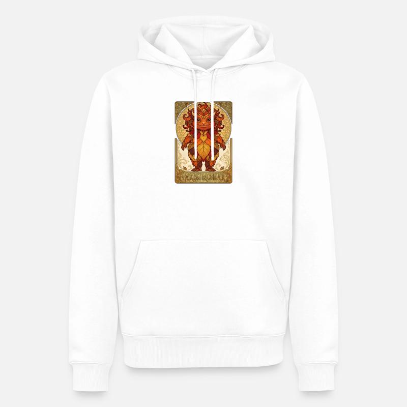 Monstres de feuillage d’automne - Sweat à capuche Premium bio Homme - blanc