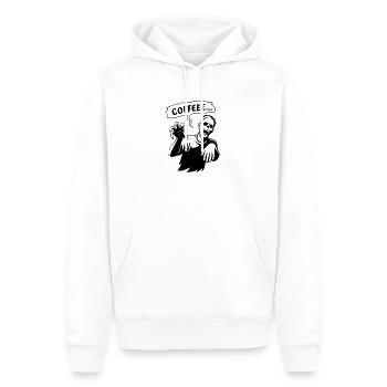 Kaffeezombie Café Zombie Kaffee Barista Humour - Sweat à capuche Premium bio Homme - blanc - Devant - Nico (187cm)