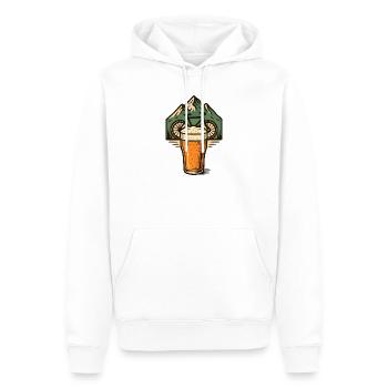 Bier Bergbike Gipfel - Männer Premium Bio Hoodie - Weiß - Vorne - Nico (187cm)