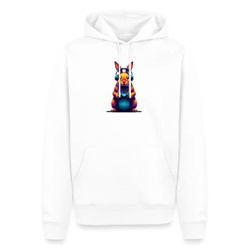 Jeux de lapins Jeux vidéo d’animaux Plaisir - Sweat à capuche Premium bio Homme - blanc - Devant - Nico (187cm)