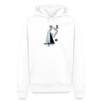 Modern Sailing Yacht Regatta Course Sailboat Yacht - Men’s Premium Organic Hoodie - white - Front - Nico (187cm)