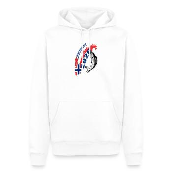 Norwegen_2026 - Sweat à capuche Premium bio Homme - blanc - Devant - Nico (187cm)