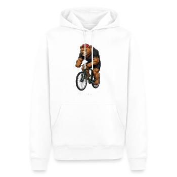 Vélo de route Vélo Vélo Sport Vélo VTT - Sweat à capuche Premium bio Homme - blanc - Devant - Nico (187cm)