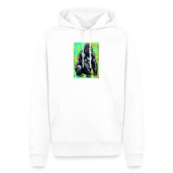 Gorilla - Männer Premium Bio Hoodie - Weiß - Vorne - Nico (187cm)