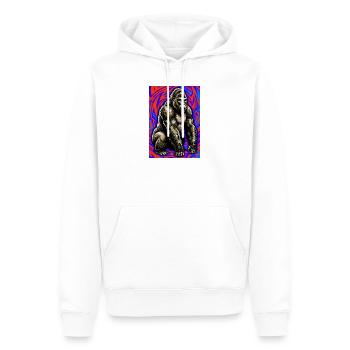 gorilla - Men’s Premium Organic Hoodie - white - Front - Nico (187cm)
