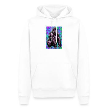Gorilla - Männer Premium Bio Hoodie - Weiß - Vorne - Nico (187cm)