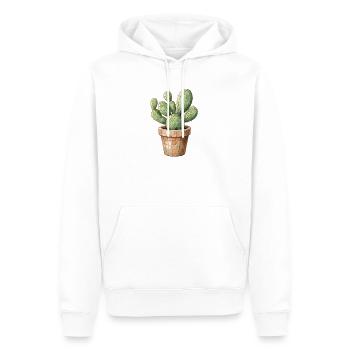Kaktus Mosaik - Wüsten-Kunst für Pflanzenfans - Männer Premium Bio Hoodie - Weiß - Vorne - Nico (187cm)