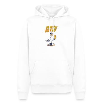 Ich bin nur fürs Bier hier Möwe Fun Shirt - Männer Premium Bio Hoodie - Weiß - Vorne - Nico (187cm)