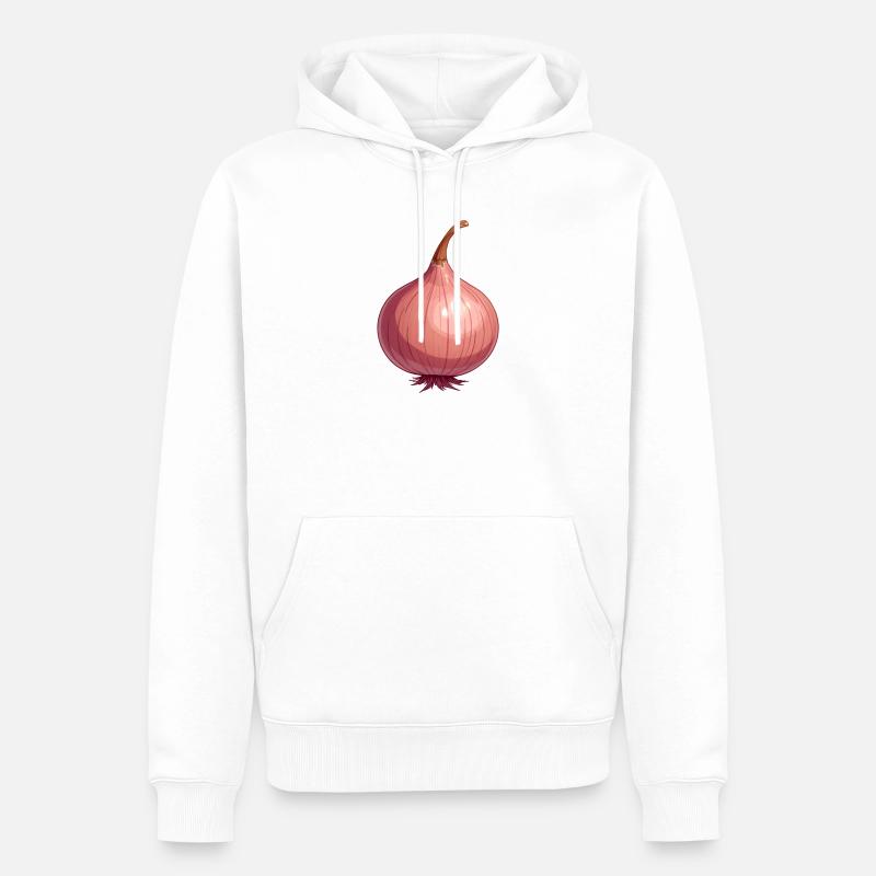 oignon - Sweat à capuche Premium bio Homme - blanc