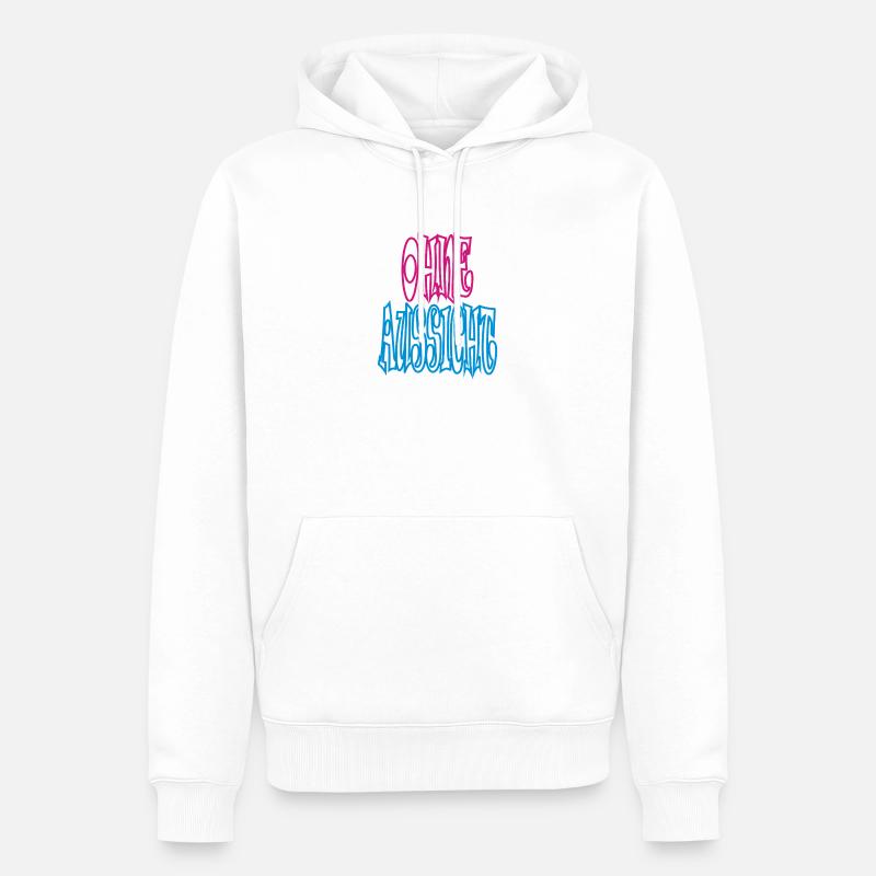 Sans vue - Sweat à capuche Premium bio Homme - blanc