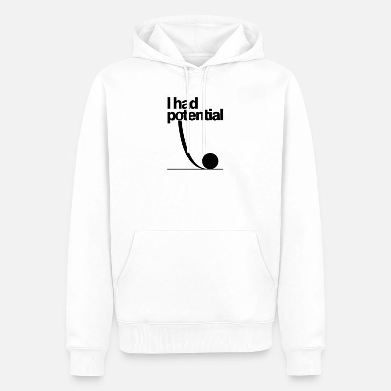 J’avais du potentiel : Potentiel Math Gag - Sweat à capuche Premium bio Homme - blanc