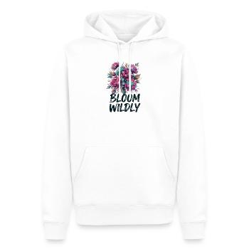 Bloom Wildly Blütenpracht - Männer Premium Bio Hoodie - Weiß - Vorne - Nico (187cm)