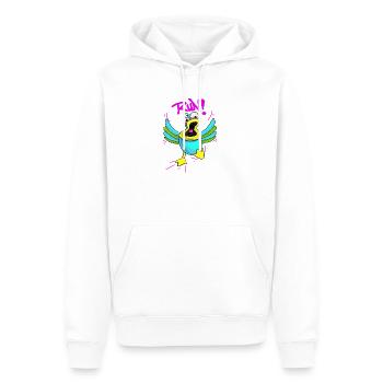 Canard Panique - Sweat à capuche Premium bio Homme - blanc - Devant - Nico (187cm)