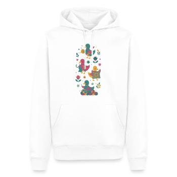 Lustige Enten für Häkelliebhaber und Garn - Männer Premium Bio Hoodie - Weiß - Vorne - Nico (187cm)