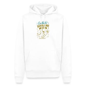 Endlich Schulkind 2026 - Männer Premium Bio Hoodie - Weiß - Vorne - Nico (187cm)
