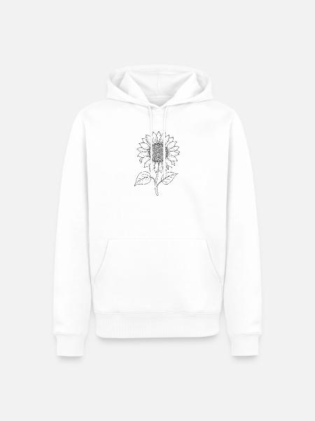 Sonnenblume Boho - Männer Premium Bio Hoodie - Weiß