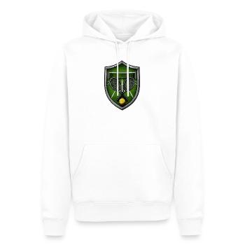 Tennis Schild mit Schlägern - Männer Premium Bio Hoodie - Weiß - Vorne - Nico (187cm)