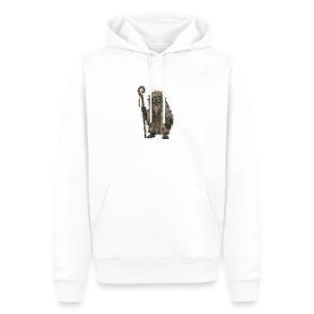 Grizzled Goblin Sage with Staff - Men’s Premium Organic Hoodie - white - Front - Nico (187cm)