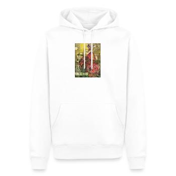 Festival Rétro Tropical Imprimé - Sweat à capuche Premium bio Homme - blanc - Devant - Nico (187cm)