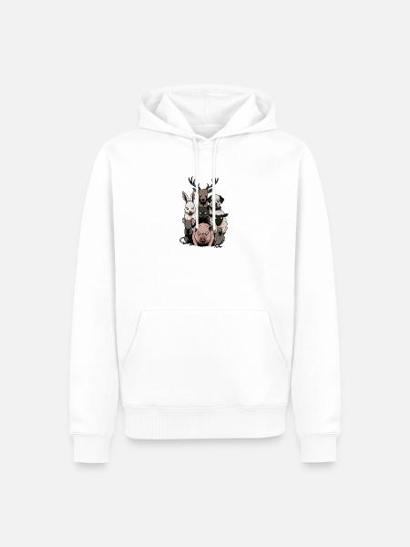 Bestien der Nacht - Männer Premium Bio Hoodie - Weiß