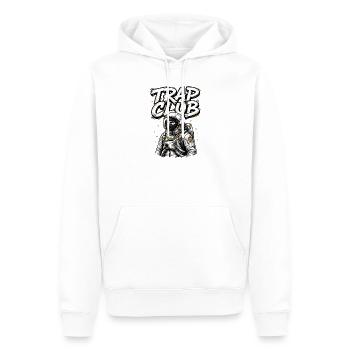 TrapClub Astronautenkette - Männer Premium Bio Hoodie - Weiß - Vorne - Nico (187cm)