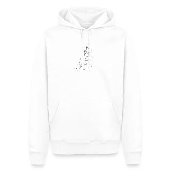 Jesus – Der Weg - Männer Premium Bio Hoodie - Weiß - Vorne - Nico (187cm)