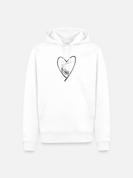 safe, loved & protected - Männer Premium Bio Hoodie - Weiß