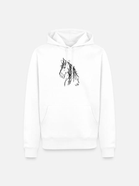 trans_pferd - Männer Premium Bio Hoodie - Weiß