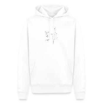tegn la veta sempla-  Romontsch Sursilvan - Männer Premium Bio Hoodie - Weiß - Vorne - Nico (187cm)