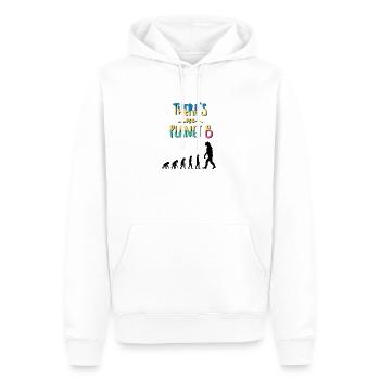 Kein B - Männer Premium Bio Hoodie - Weiß - Vorne - Nico (187cm)