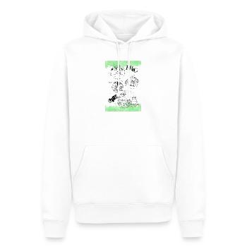 Funny Frog life - Männer Premium Bio Hoodie - Weiß - Vorne - Nico (187cm)