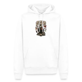 RobVibe Wild Club – Kümmer mich um meine eigenen Angelegenheiten, Dachs - Männer Premium Bio Hoodie - Weiß - Vorne - Nico (187cm)