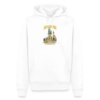 Augsburg Herkulesbrunnen - Männer Premium Bio Hoodie - Weiß - Vorne - Nico (187cm)