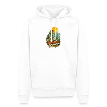 Wandern Spazieren mit Ehrgeiz - Männer Premium Bio Hoodie - Weiß - Vorne - Nico (187cm)